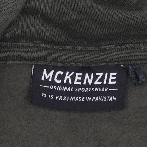 McKenzie Boys Green Full Zip Hooded Jacket 13-15 Years Casual Sportswear