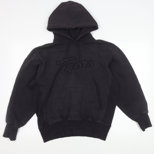 H&M Womens Black Pullover Hoodie Sweatshirt Size S Tigers Logo