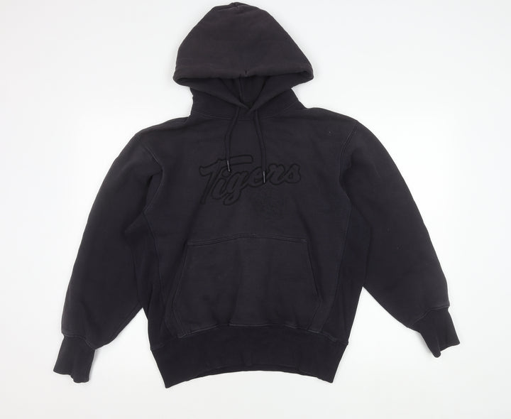 H&M Womens Black Pullover Hoodie Sweatshirt Size S Tigers Logo