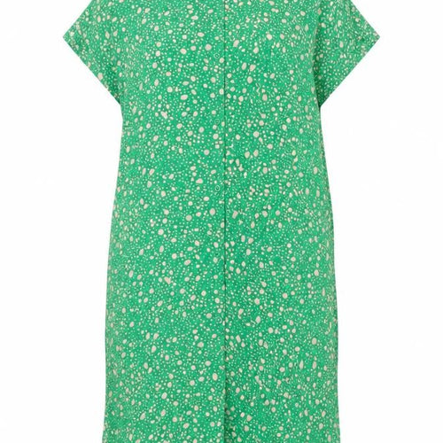 Monki Womens Green Polka Dot Shirt Dress XS Viscose Casual