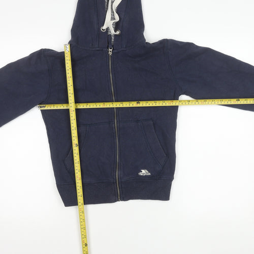 Trespass Boys Blue XXS Full Zip Hooded Jacket Hoodie Cotton Blend