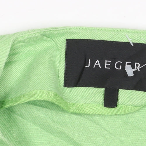 Jaeger Women’s Green Linen Suit Jacket Size 12 One Button Shawl Collar