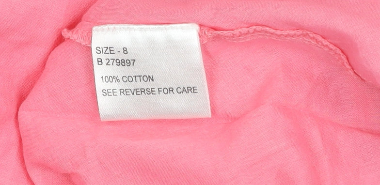 Therapy Womens Pink Cotton A-Line Short Skirt Size 8