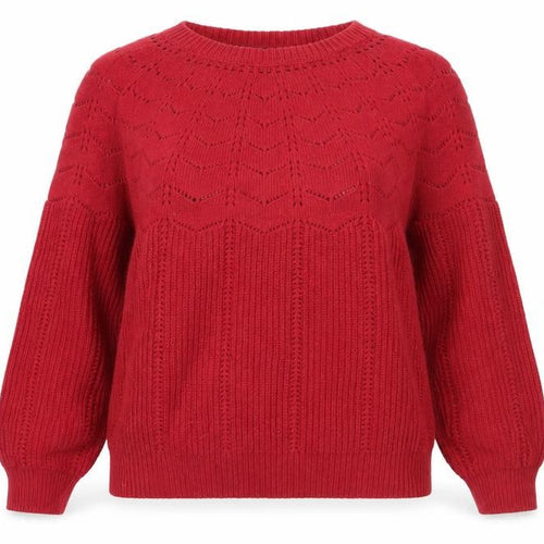 Crew Clothing Company Women’s Red Knit Jumper Size 14 Pullover Winter