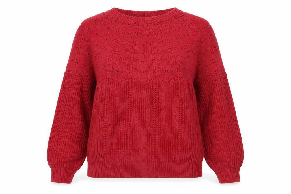 Crew Clothing Company Women’s Red Knit Jumper Size 14 Pullover Winter