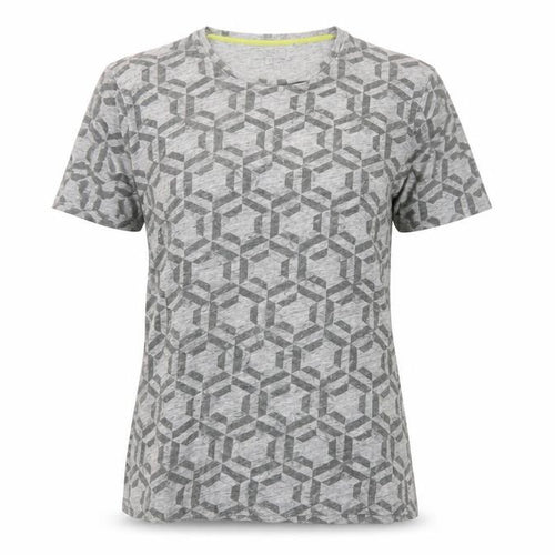 Ted Baker Women Grey Geometric T-Shirt Cotton Casual S