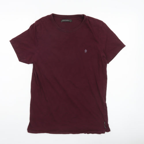 French Connection Men's Red Medium Crew Neck Cotton T-Shirt
