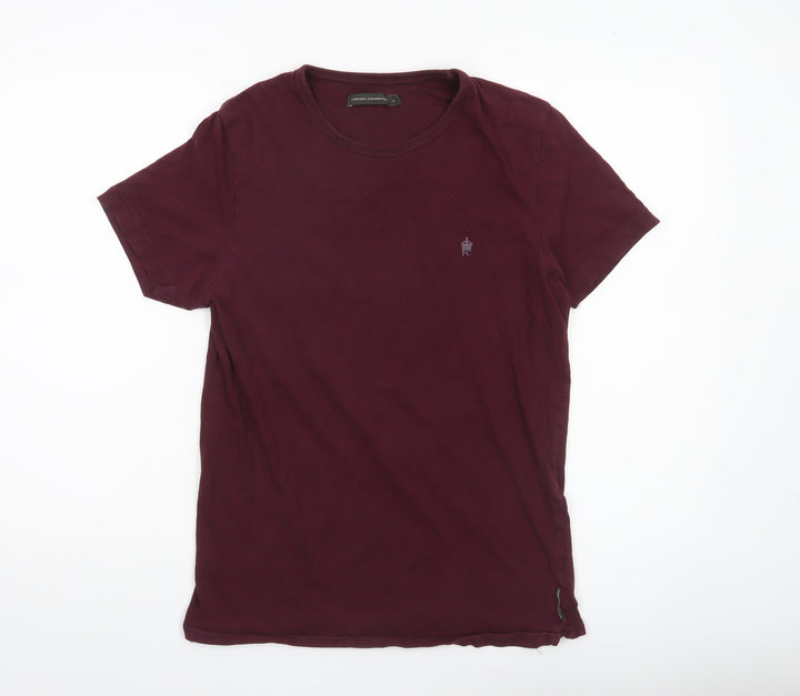 French Connection Men's Red Medium Crew Neck Cotton T-Shirt