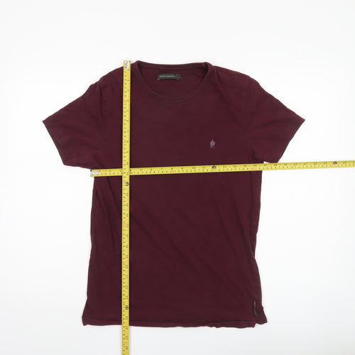 French Connection Men's Red Medium Crew Neck Cotton T-Shirt
