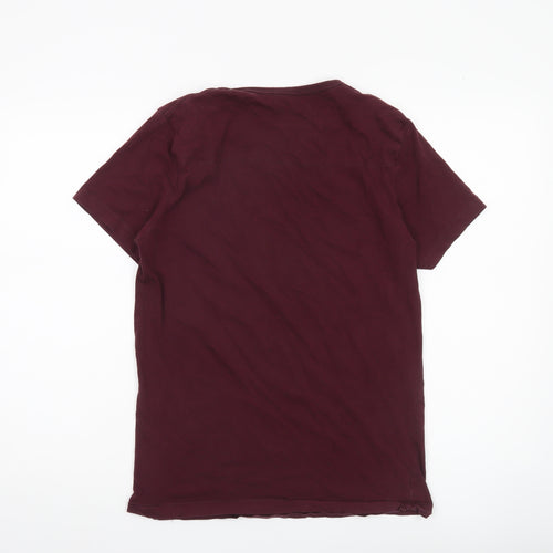 French Connection Men's Red Medium Crew Neck Cotton T-Shirt
