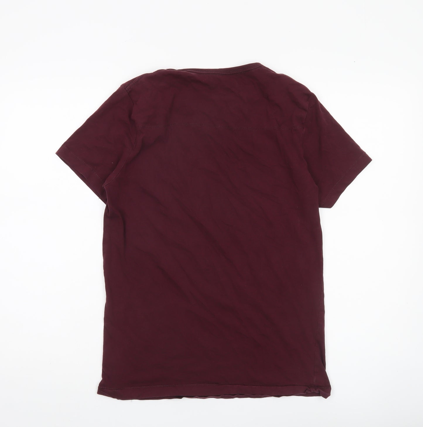 French Connection Men's Red Medium Crew Neck Cotton T-Shirt