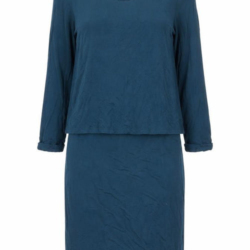 Three Stuff Women’s Blue Size 8 Bodycon Jersey Dress Long Sleeve