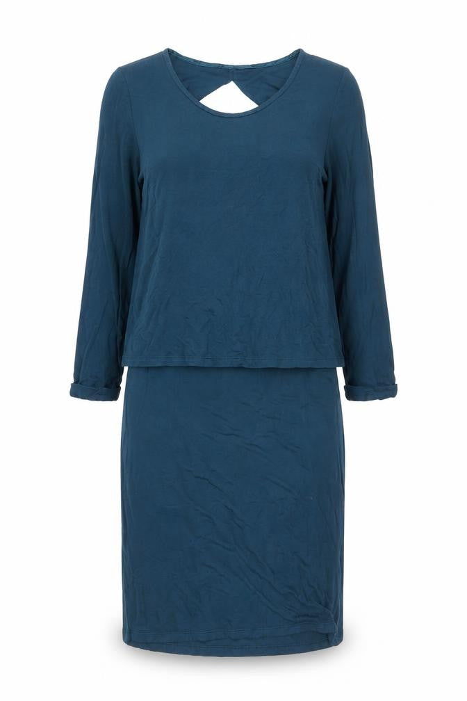 Three Stuff Women’s Blue Size 8 Bodycon Jersey Dress Long Sleeve