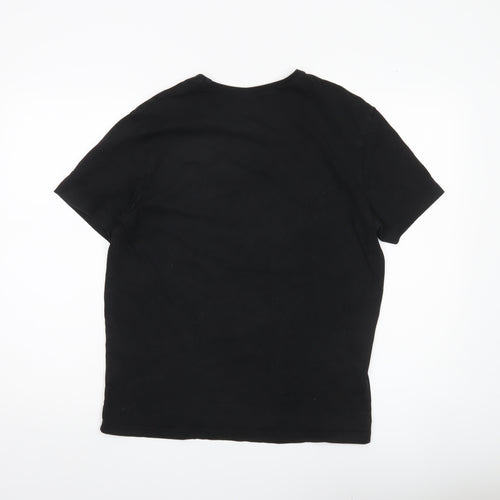 Hugo Boss Men's Black M Regular Fit Crew Neck Cotton T-Shirt