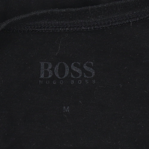 Hugo Boss Men's Black M Regular Fit Crew Neck Cotton T-Shirt