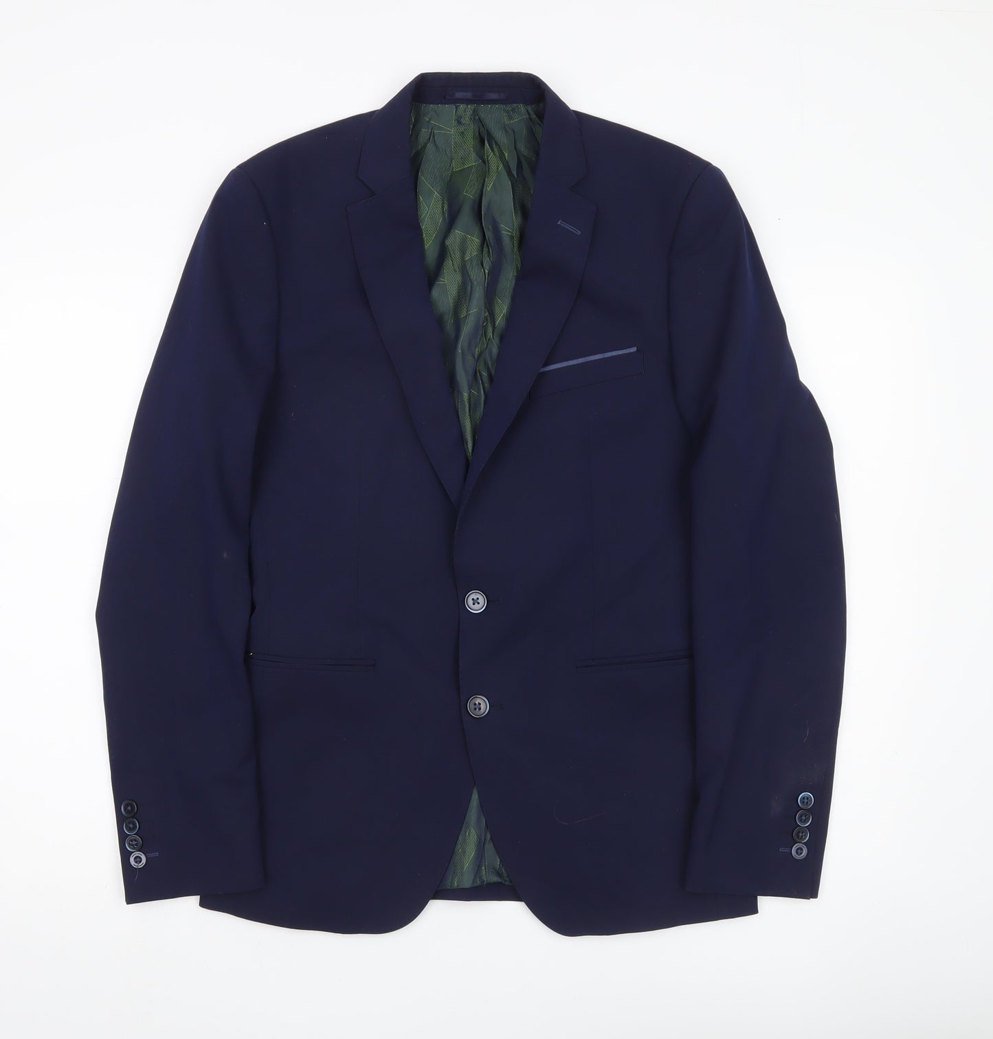 Remus Uomo Men's Blue 36R Slim Fit Blazer Jacket Formal