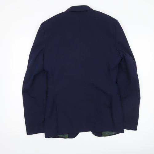Remus Uomo Men's Blue 36R Slim Fit Blazer Jacket Formal