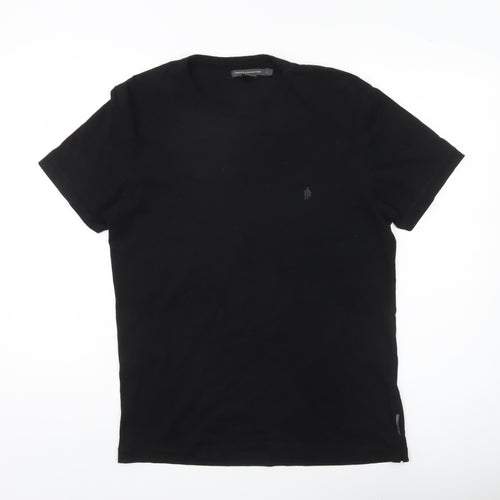 French Connection Men's Black L Crew Neck Cotton T-Shirt