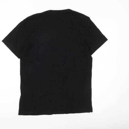 French Connection Men's Black L Crew Neck Cotton T-Shirt