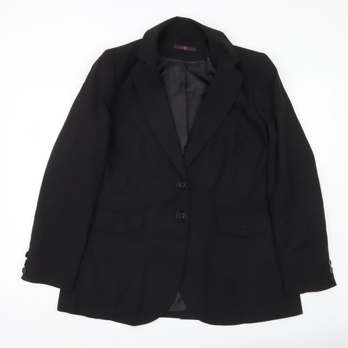 Evans Women’s Black Size 16 Single-Breasted Suit Jacket Blazer