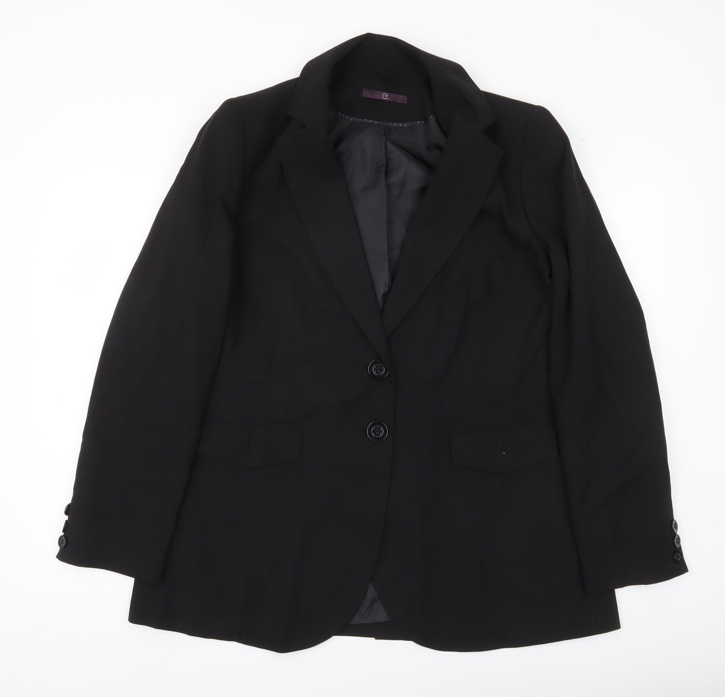 Evans Women’s Black Size 16 Single-Breasted Suit Jacket Blazer