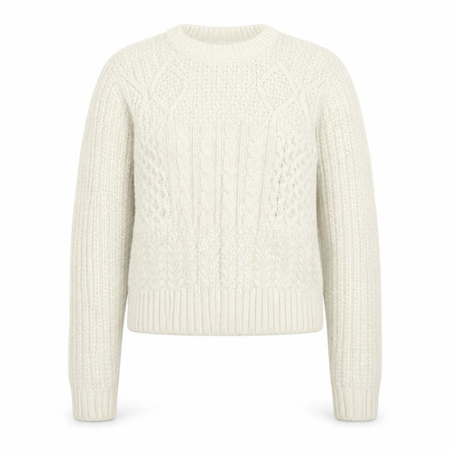 Topshop Women Ivory Cable-Knit Jumper UK 12 Regular Fit