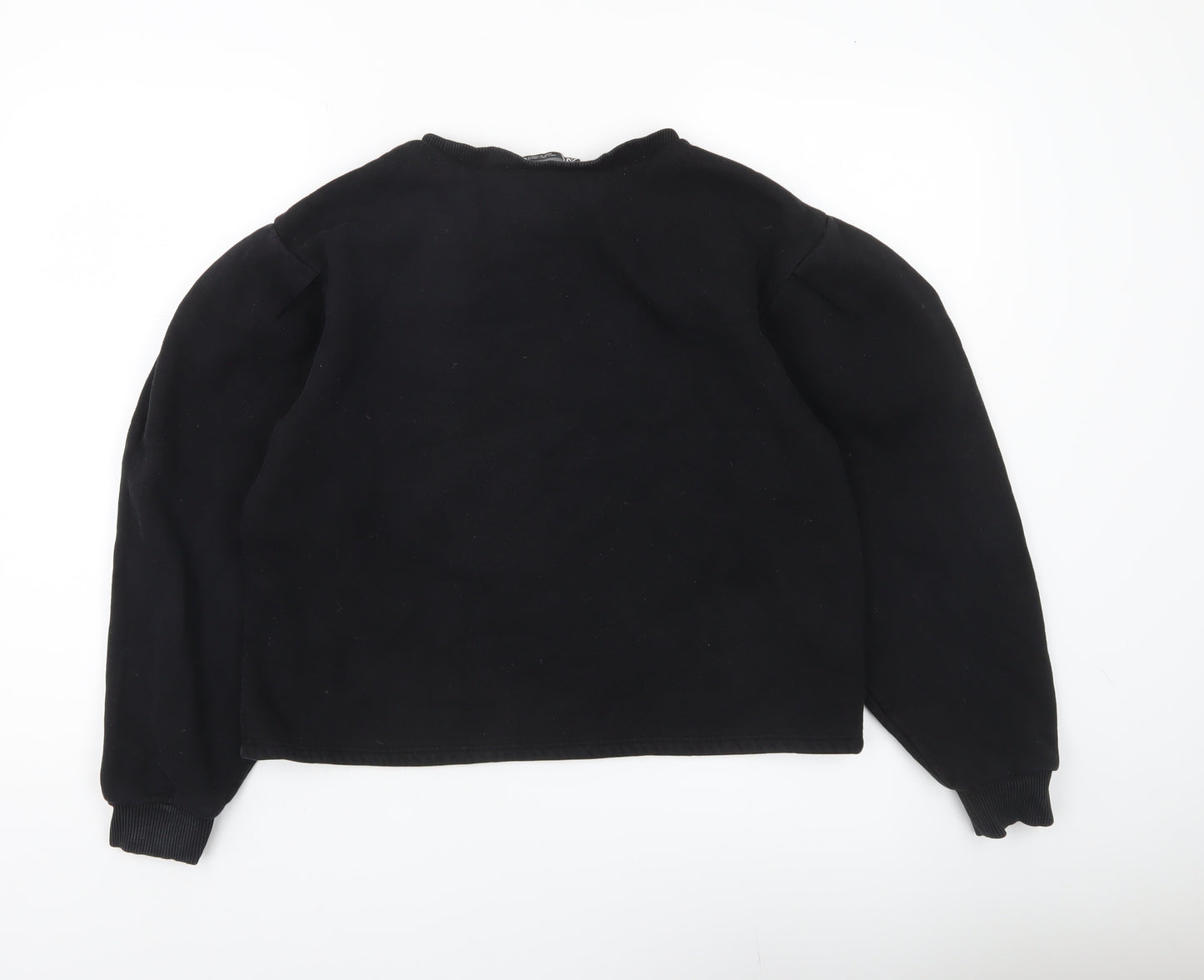 Zara Women Black Studded Pullover Sweatshirt Size S