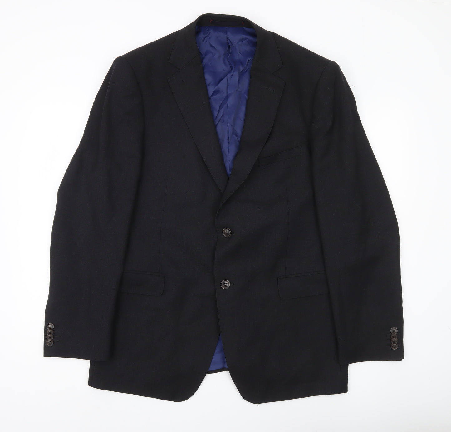 Marks and Spencer Men's Charcoal Wool Blazer 42 Chest Regular Fit