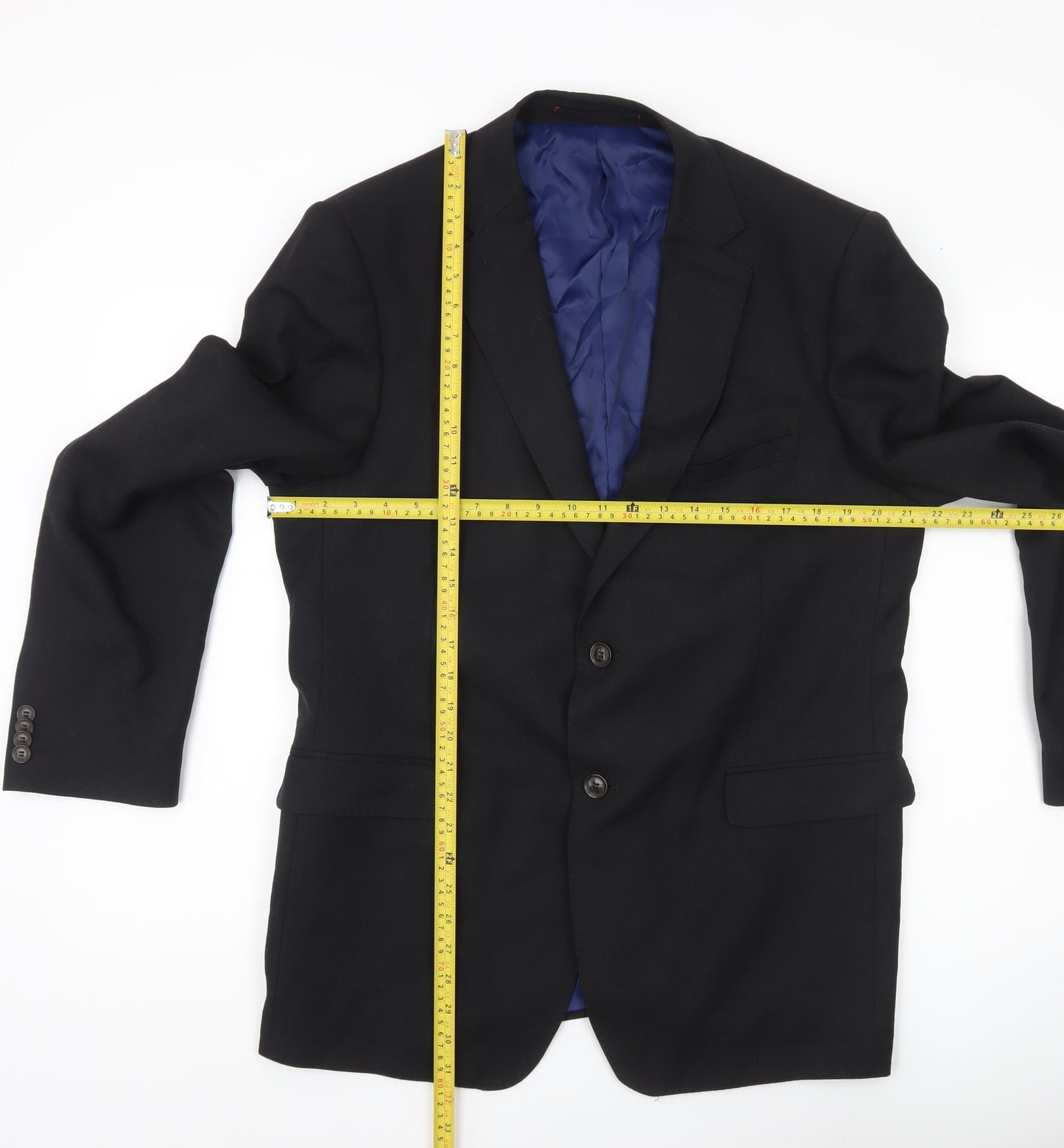 Marks and Spencer Men's Charcoal Wool Blazer 42 Chest Regular Fit