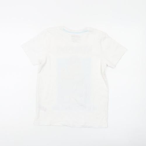 Wednesday Girls White Graphic T-Shirt 11-12 Years Gothic Casual Tee