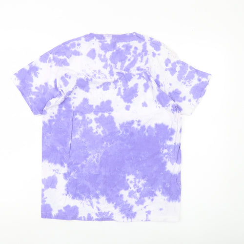 PrettyLittleThing Womens Purple Tie Dye Cotton T-Shirt Size S
