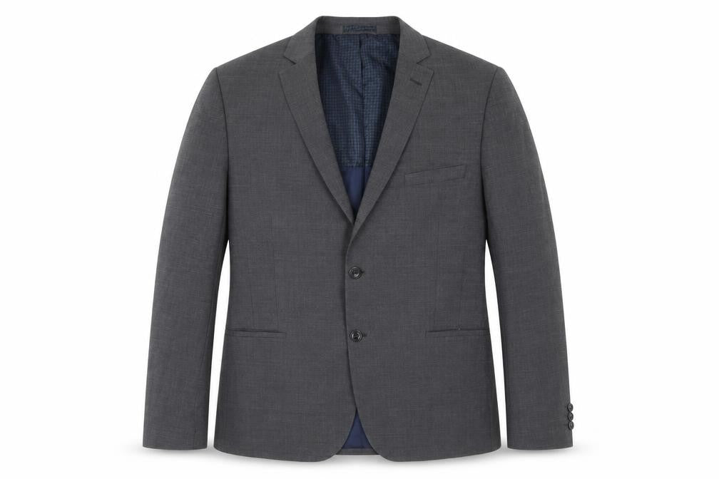 Marks & Spencer Men Grey Wool Blend Blazer Jacket Size 44 M Classic Fit