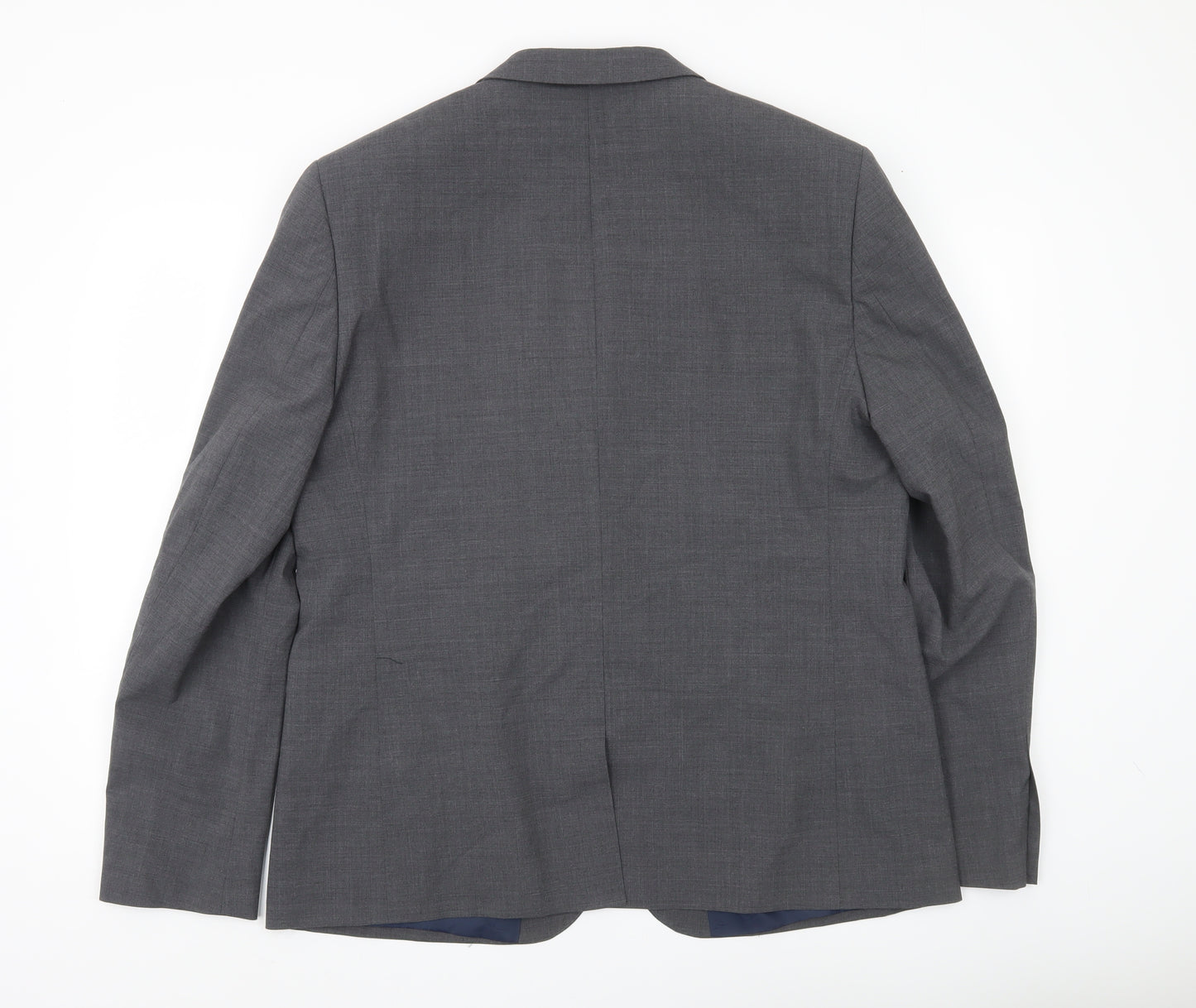 Marks and Spencer Men Grey Wool Blend Blazer Jacket Size 44 M Classic Fit