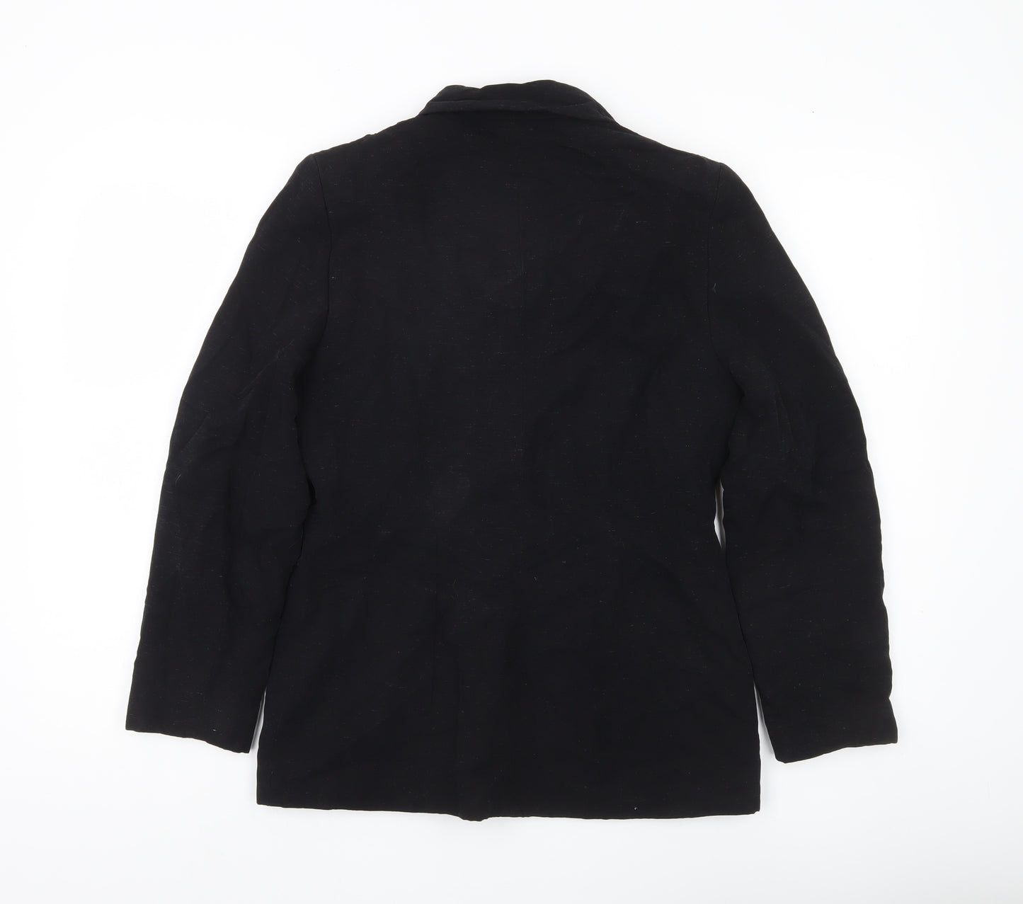 CMD Womens Black Size 12 Single-Breasted Blazer Jacket