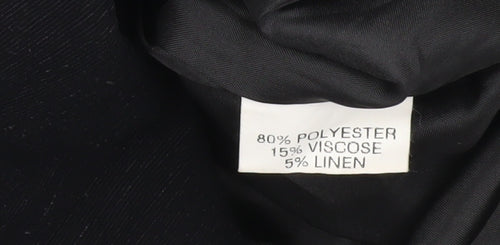 CMD Womens Black Size 12 Single-Breasted Blazer Jacket