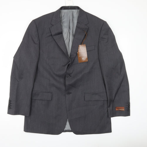 Marks and Spencer Men's Grey 40R Wool Blend Blazer Jacket