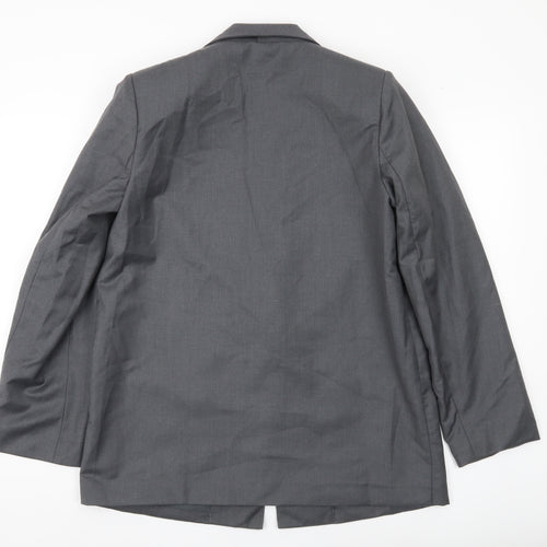 PrettyLittleThing Women's Grey Size 8 Single Breasted Blazer Jacket