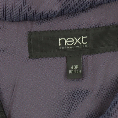 Next Men’s Grey Wool Formal Waistcoat 40R Classic Five-Button