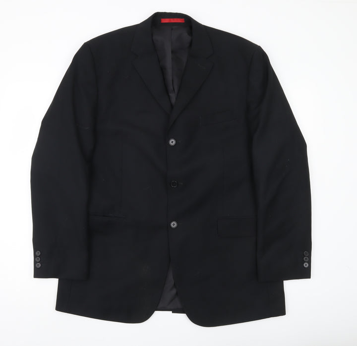 Burton Men’s Black Blazer 42R Notch Lapel Two Button Jacket