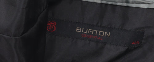 Burton Men’s Black Blazer 42R Notch Lapel Two Button Jacket