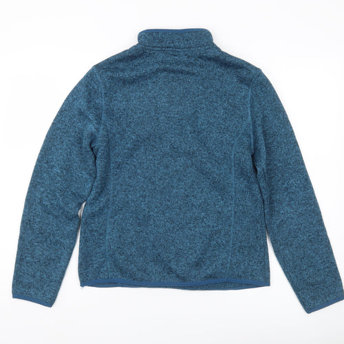 Crane Womens Blue Small Fleece Sweatshirt 1/2 Zip Pullover Activewear