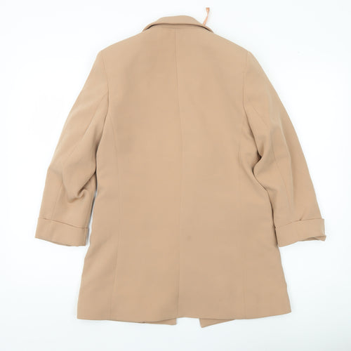 New Look Women's Beige Tailored Blazer UK 8 Mid-Length Notch Lapel