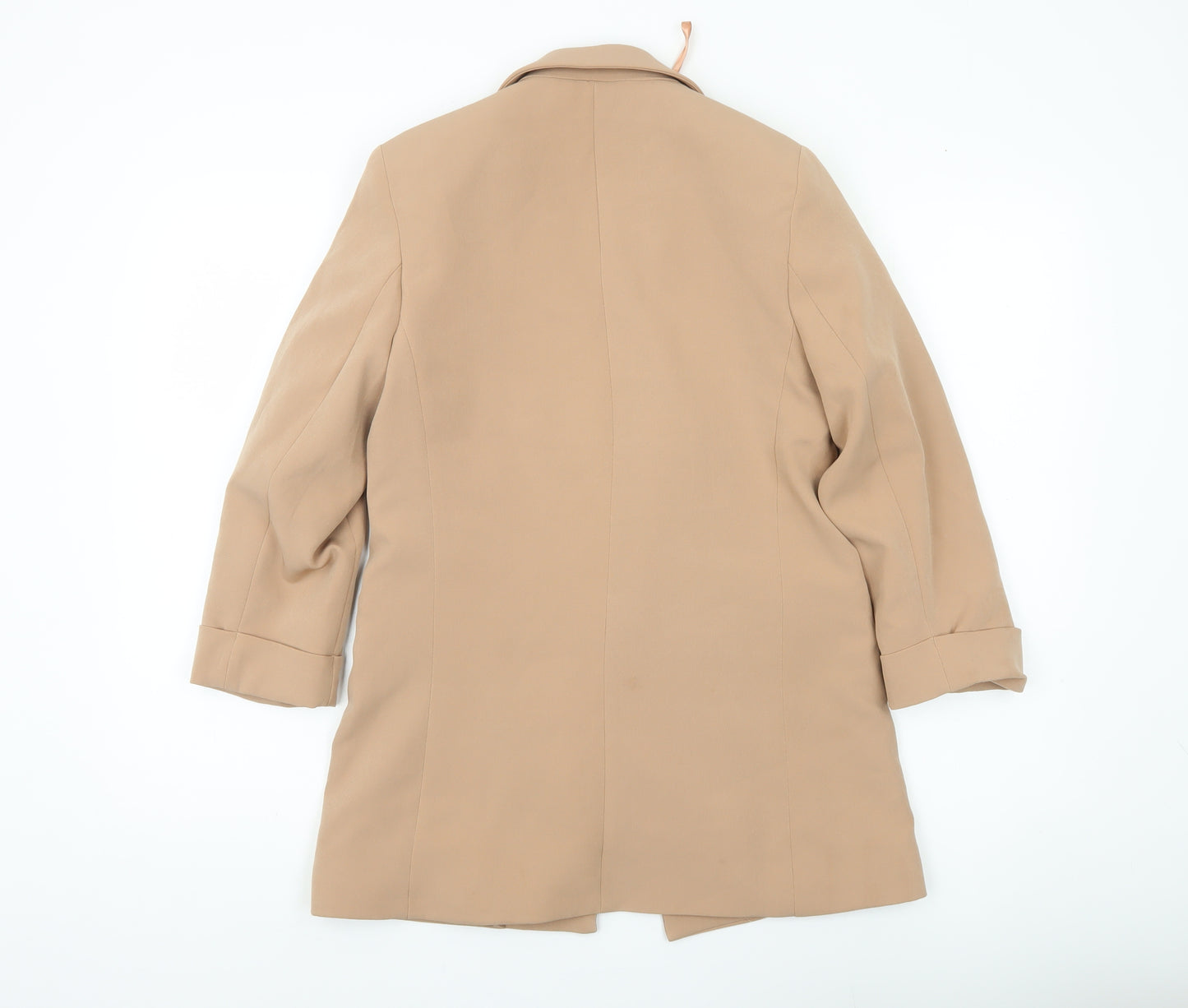 New Look Women's Beige Tailored Blazer UK 8 Mid-Length Notch Lapel