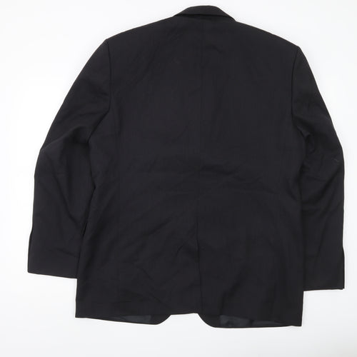 Burton Mens Black 42R Suit Jacket Notch Lapel Single-Breasted