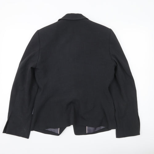 Marks and Spencer Womens Black Size 14 Regular Fit Suit Jacket