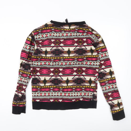 H&M Divided Womens Multicoloured Aztec Sweatshirt Size S Cotton