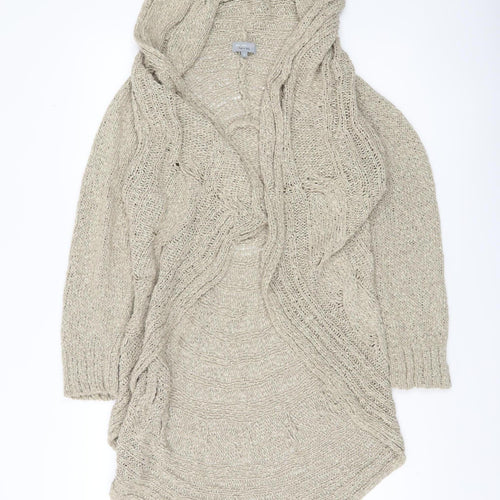 Marks and Spencer Per Una Women Beige Knit Hooded Cardigan Size S