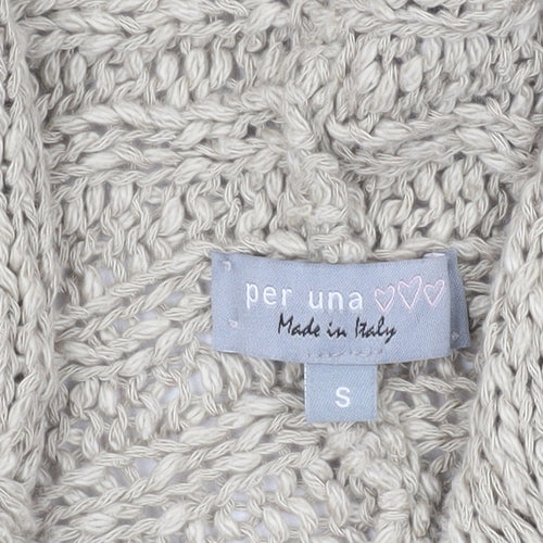 Marks and Spencer Per Una Women Beige Knit Hooded Cardigan Size S