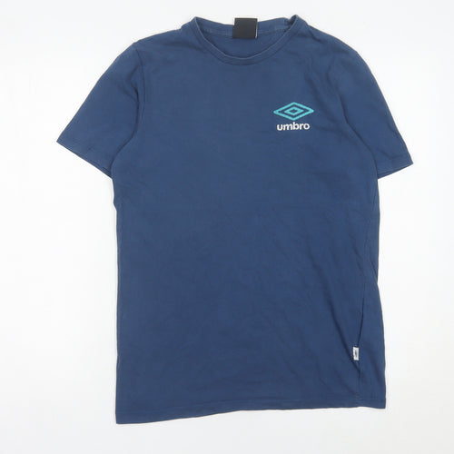 Umbro Men’s Blue Small Crew Neck Short Sleeve Sports T-Shirt