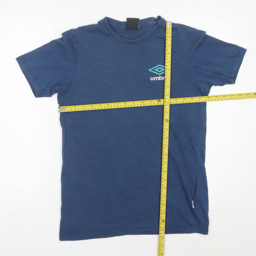 Umbro Men’s Blue Small Crew Neck Short Sleeve Sports T-Shirt